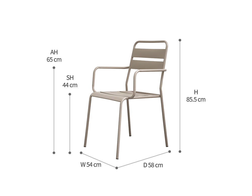 피카소가구【마린80/130세트】사이즈 표기 의자 / 키워드 : 야외테이블, 테이블, 철재테이블, 디자인, 인테리어, 야외, 아웃도어, 의자, 파우더코팅, 녹방지 
