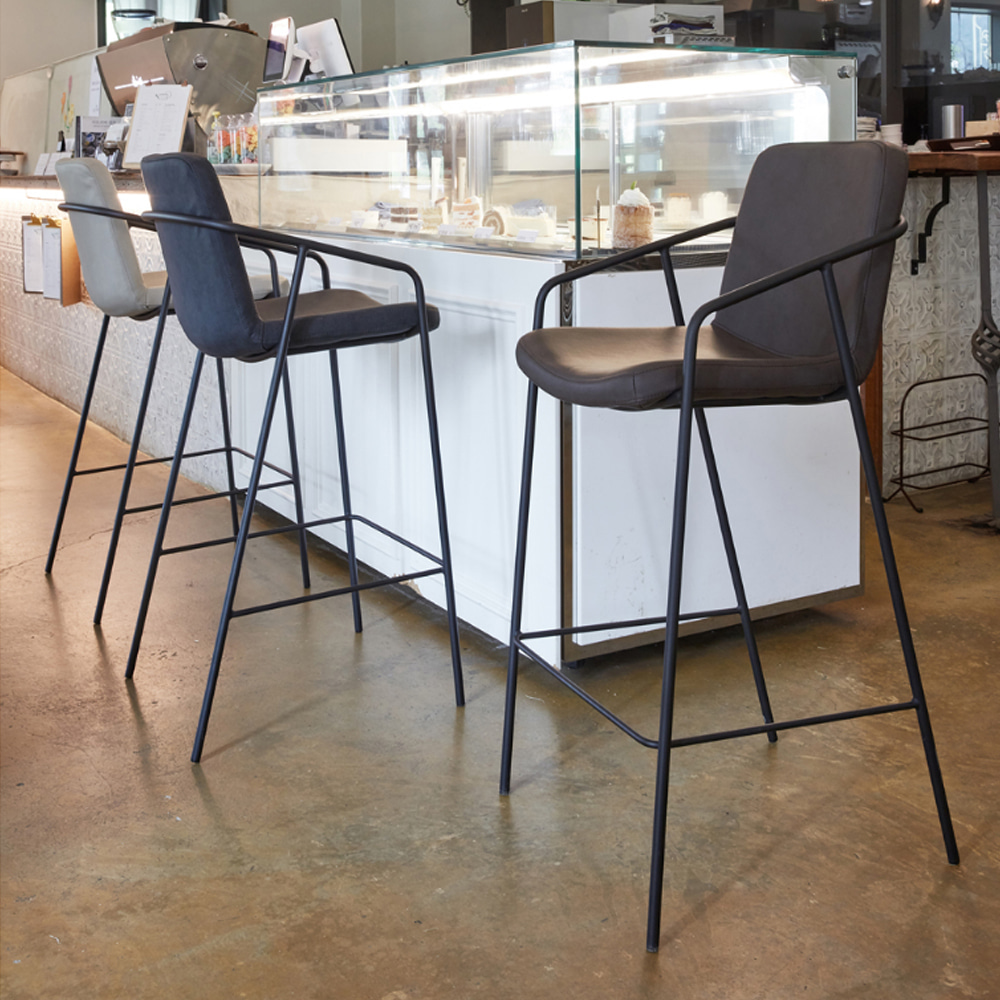 스탠다드바텐ㅣ가죽바의자 스틸 철재 바의자 바텐 카페 인테리어 디자인체어 피카소가구ㅣP8668ㅣBD205피카소가구